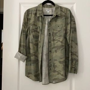 Camo button down